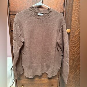 American Eagle Outfitters Women’s Chocolate Brown Crewneck Sweater
